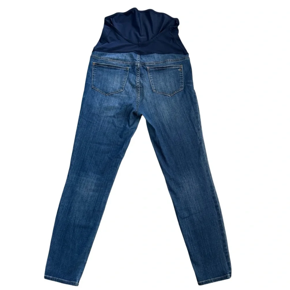 Madewell Maternity Jeans Size 29 Dark Wash Over-The-Belly High-Rise Skinny Jeans - Picture 3 of 5